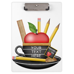 Teacher's Apple Custom Blackboard Cup Clip Board