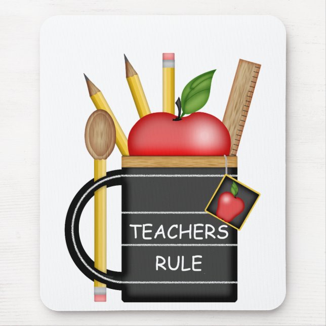 Teacher's Apple Custom Mug Mouse Pad (Front)