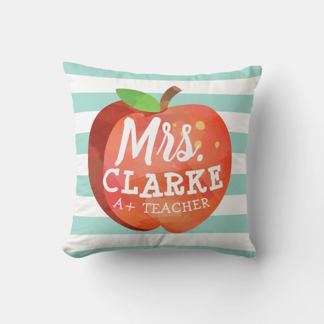 Teacher's Apple | Custom Name Cushion (Front)