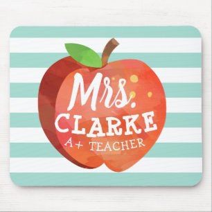 Teacher's Apple   Custom Name Mouse Pad