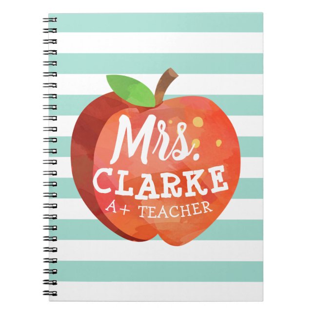 Teacher's Apple | Custom Name Notebook (Front)