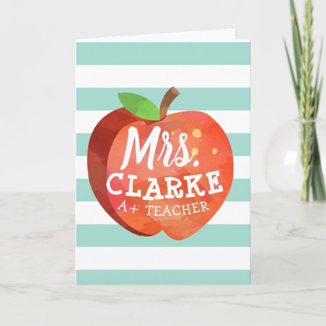 Teacher's Apple | Customised Name Card (Front)