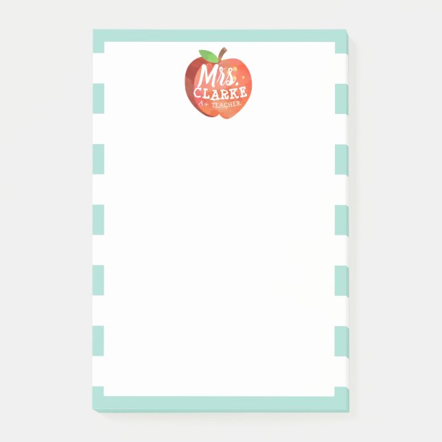 Teacher's Apple | Customised Name Post-it Notes (Front)