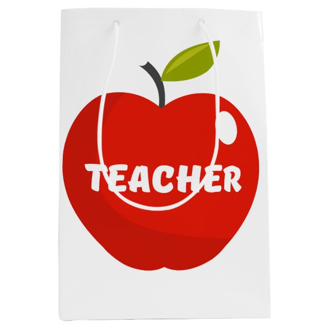 Teachers Apple Medium Gift Bag (Front)