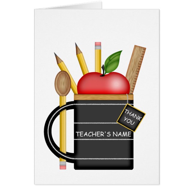 Teacher's Apple Mug Card (Front)