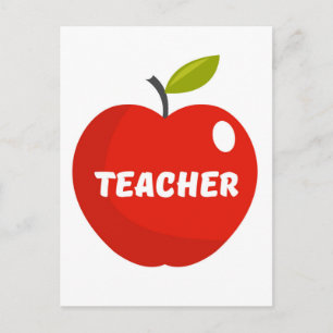 Teachers Apple Postcard