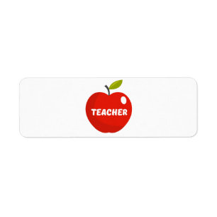 Teachers Apple Return Address Label
