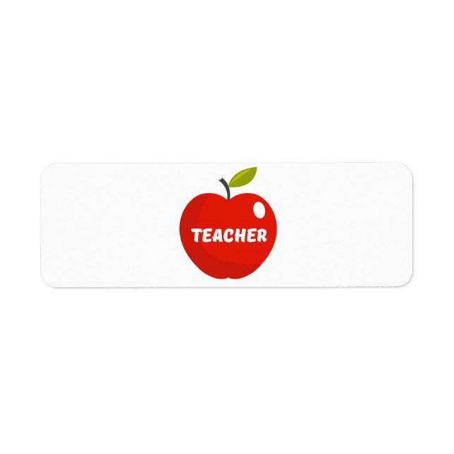 Teachers Apple Return Address Label (Front)