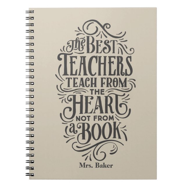 Teacher's Appreciation Best Notebook Custom Gift (Front)
