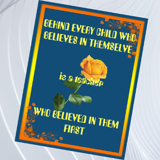 TEACHER'S APPRECIATION CARD