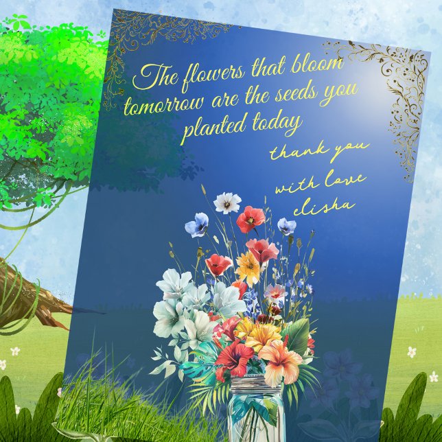 Teacher's appreciation gift card (Best teacher's appreciation customised card )