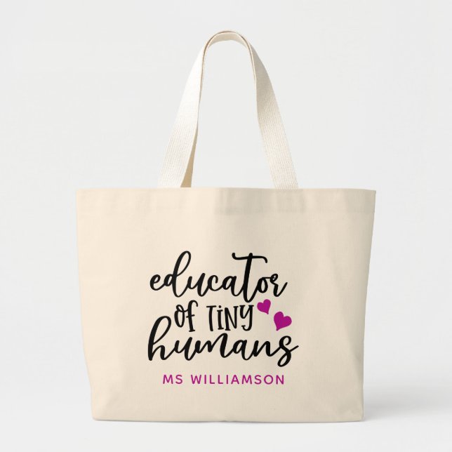 Teacher's Appreciation Personalised  Jumbo Tote  (Front)