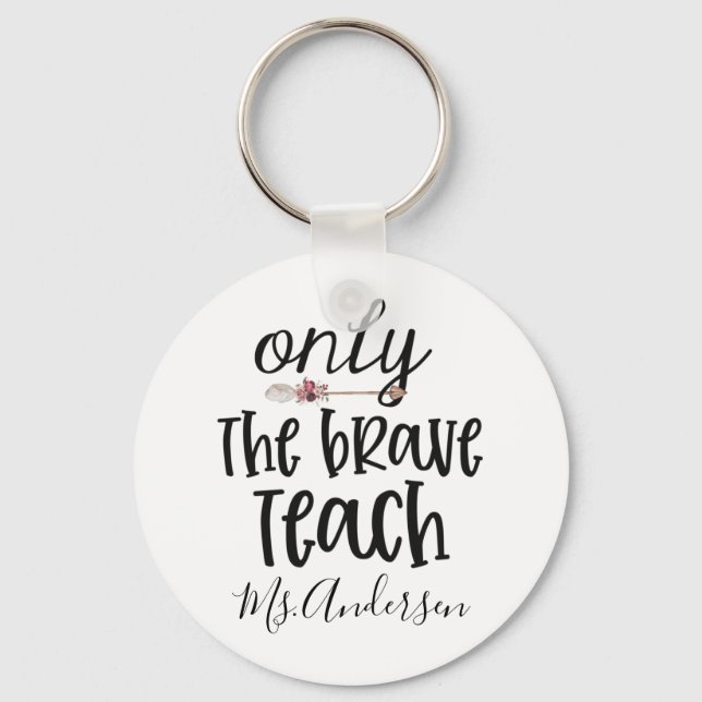 Teacher's Appreciation Personalised  Tote Bag Gift Key Ring (Front)