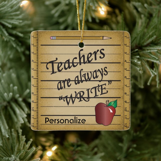 Teachers Are Always Write Ceramic Tree Decoration (Tree)