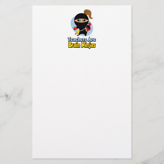 Teachers Are Brain Ninjas Stationery (Front)