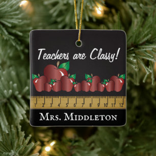 Teachers are Classy - Print Both Sides Ceramic Ornament