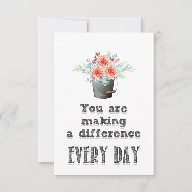 Teachers Are Making A Difference Thank You Card (Front)