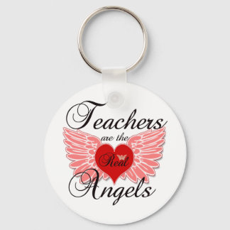 Teachers Are The Real Angels Key Ring