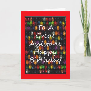 Teacher's Assistant Birthday Card