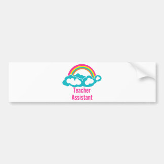 Teacher's Assistant Cloud Rainbow Bumper Sticker