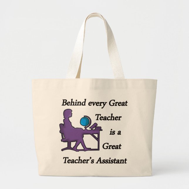 Teacher's Assistant Large Tote Bag (Front)