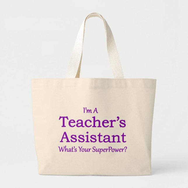 Teacher's Assistant Large Tote Bag (Front)