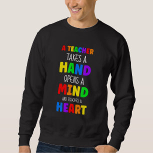 Teachers Back to School Teacher Hand opens a Mind  Sweatshirt