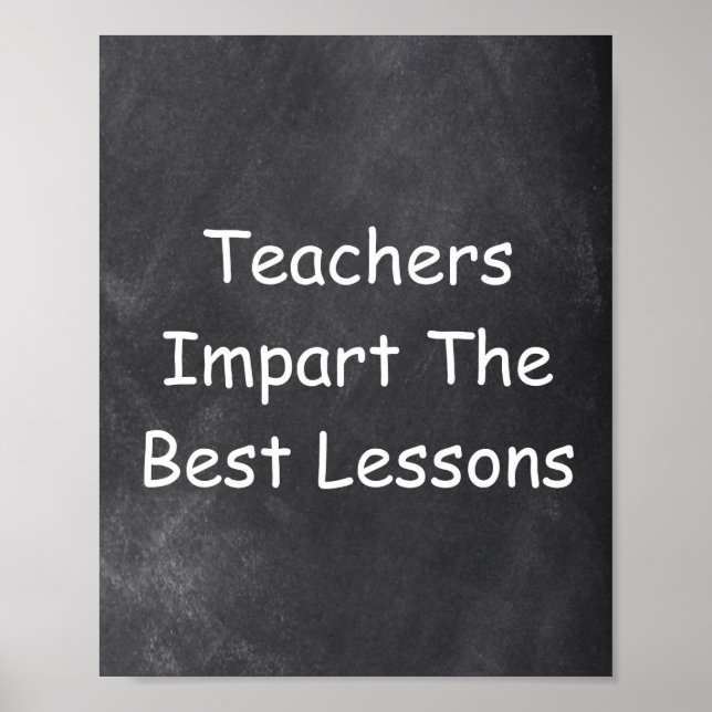Teachers Best Lessons Chalkboard Class Decoration (Front)