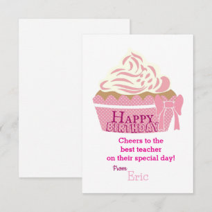 Teacher's Birthday  Card