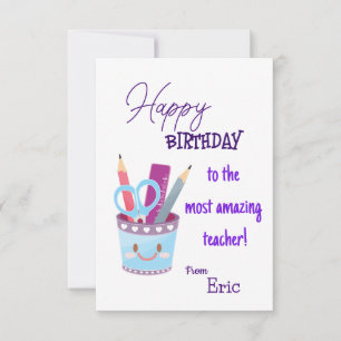 Teacher's Birthday  Card