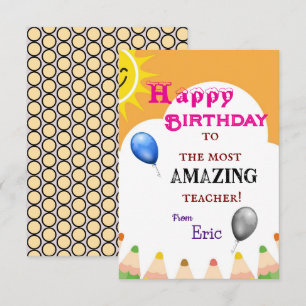 Teacher's Birthday Card