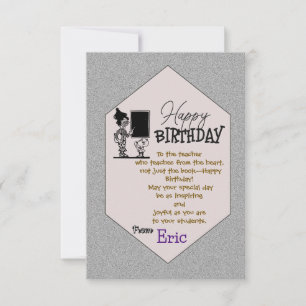 Teacher's Birthday Card