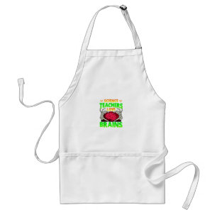 Teachers Brains Skeleton Hand Heart Halloween Standard Apron