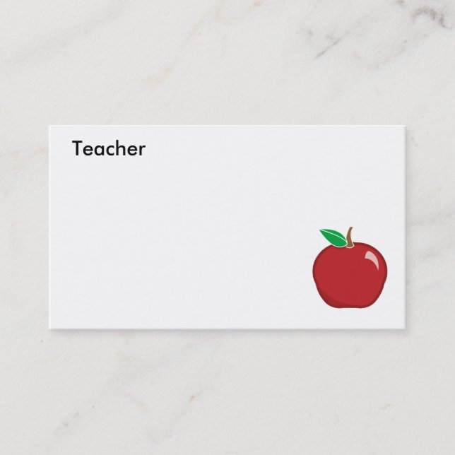 Teacher's Business Card-Customise Card (Front)