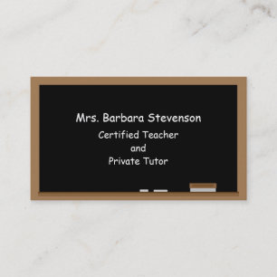 Teachers Chalkboard Business Card