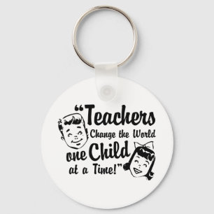 Teachers Change World Keychain