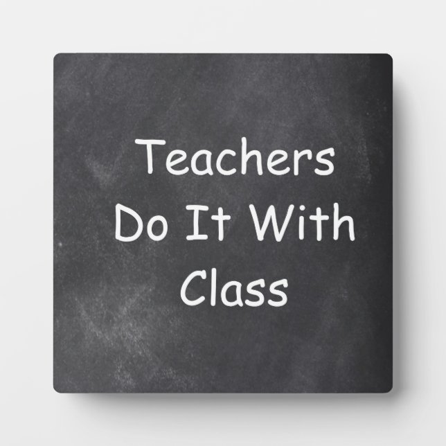 Teachers Class Chalkboard Design Gift Idea Plaque (Front)