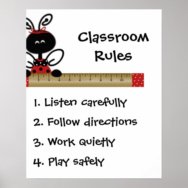 Teacher's Class Rules Poster (Front)