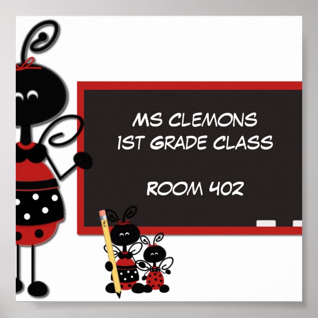 Teacher's Classroom Door or Wall Poster (Front)