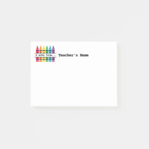 Teacher's Colourful Customised Post-it Note Pad