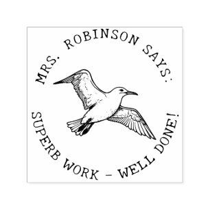 Teachers Create Your Own Albatross Superb Work Self-inking Stamp