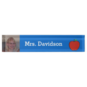 Teacher's Custom Photo Desk Name Plate