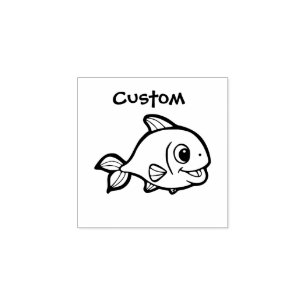 Teacher's customisable stamp - Cartoon Fish