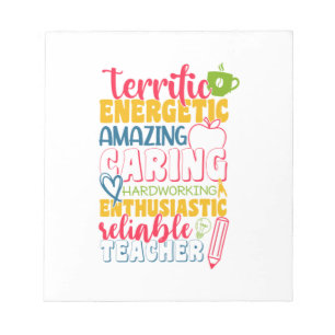 Teacher's Day Amazing Caring Teacher Notepad