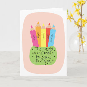 Teachers day Appreciation Thankyou Card