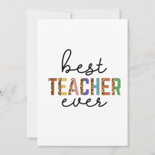 Teacher's Day Best Teacher Ever Invitation