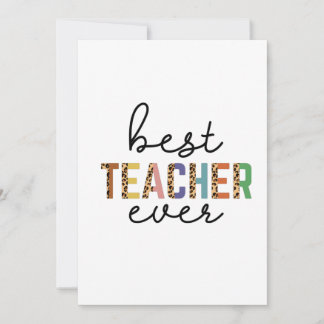 Teacher's Day Best Teacher Ever Invitation