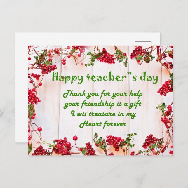 Teacher's day Card (Front/Back)