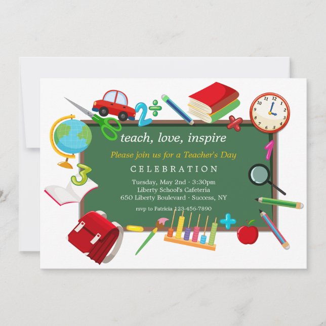 Teacher's Day Celebration Invitation (Front)