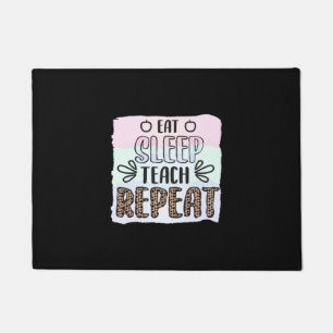 Teacher's Day Eat Sleep Teachs Repeat Doormat
